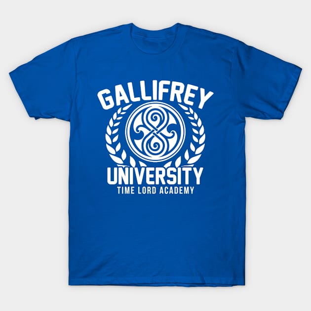 Gallifrey University White T-Shirt by Howellatme01